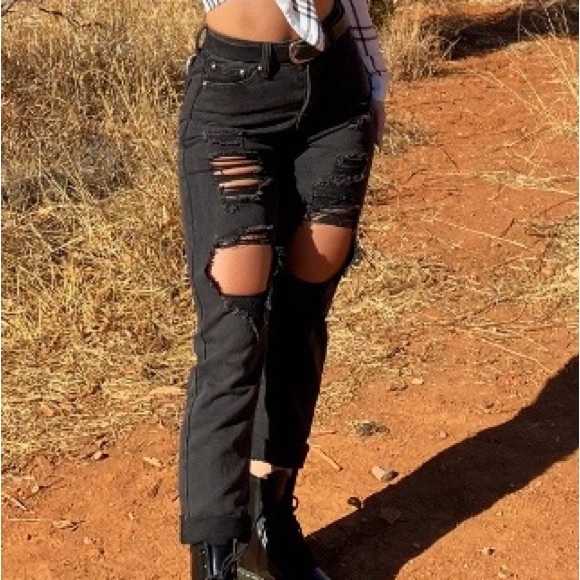 Black Ripped Jeans - Picture 5 of 5